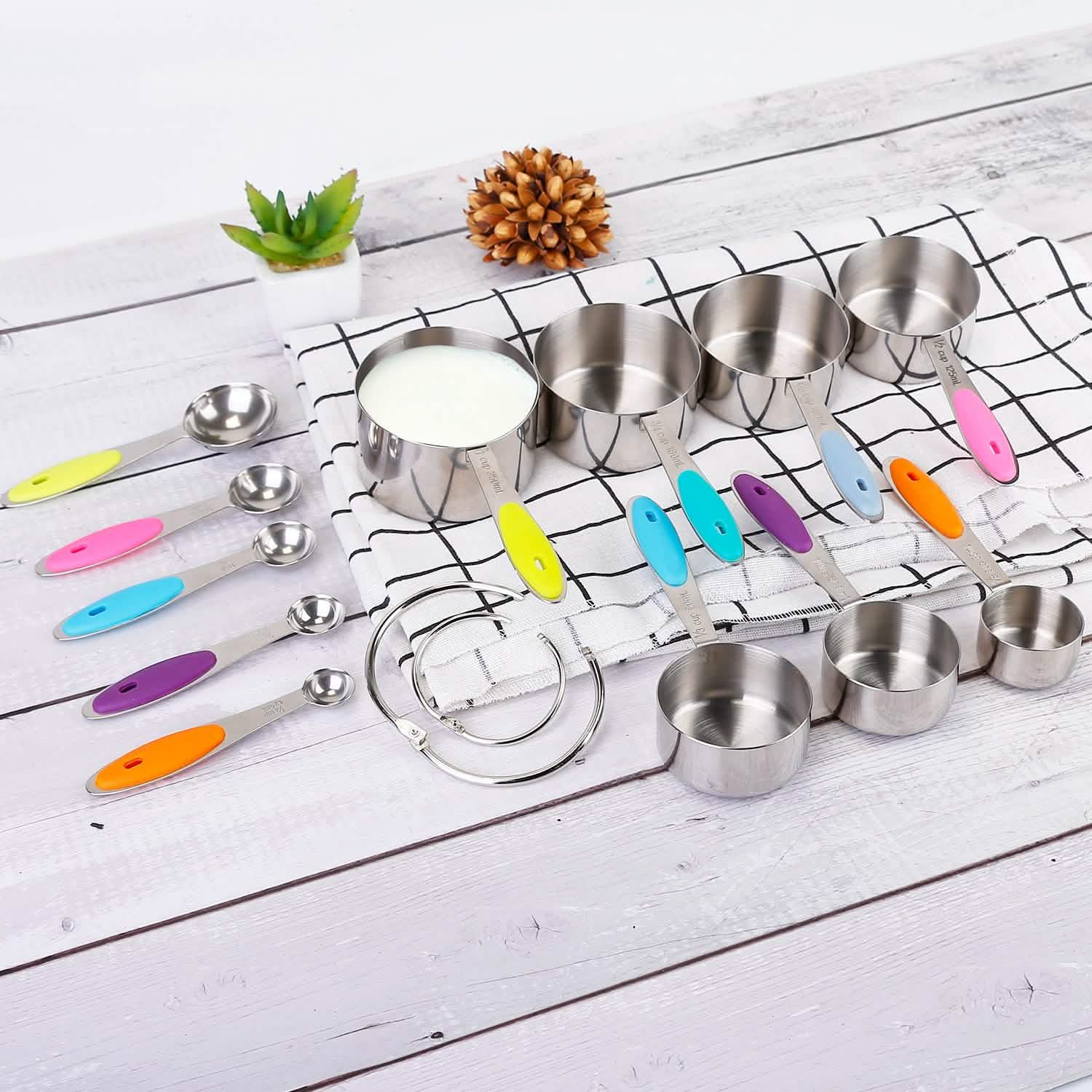 12-Piece: Stainless Steel Measuring Cups Spoons Set DailySale