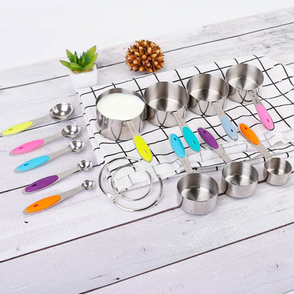 12-Piece: Stainless Steel Measuring Cups Spoons Set DailySale