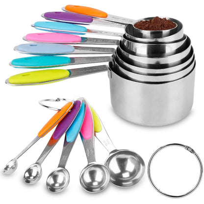 12-Piece: Stainless Steel Measuring Cups Spoons Set DailySale