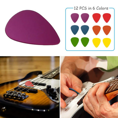 12-Piece: Standard Acoustic Electric Plectrums Guitar Picks DailySale