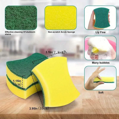 12-Piece: Ultra-Fine Microfiber Kitchen Cleaning Sponge DailySale