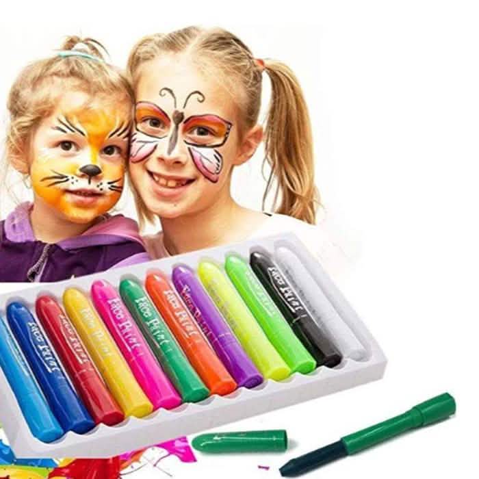 12-Piece: Washable Face Paint Crayons DailySale