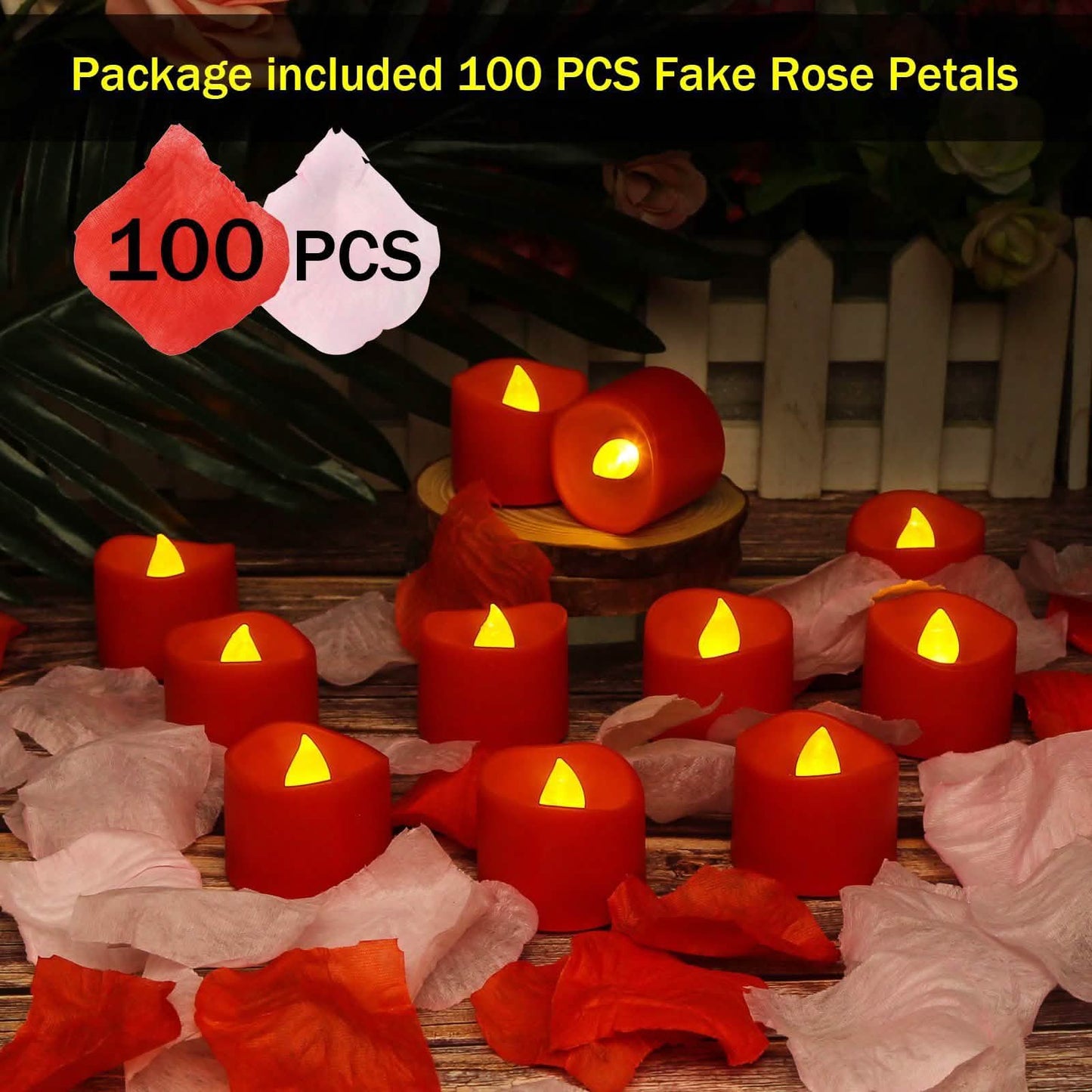 12-Pieces: Amber Yellow LED Tealight Flameless Candles with Timer DailySale