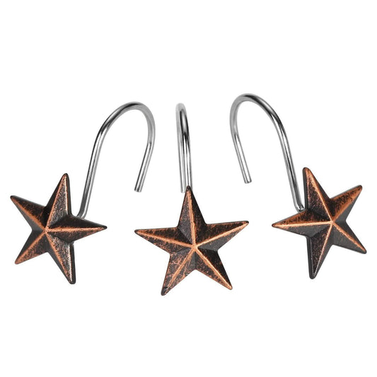 12-Pieces: Anti-Rust Star Decorative Shower Curtain Hooks DailySale