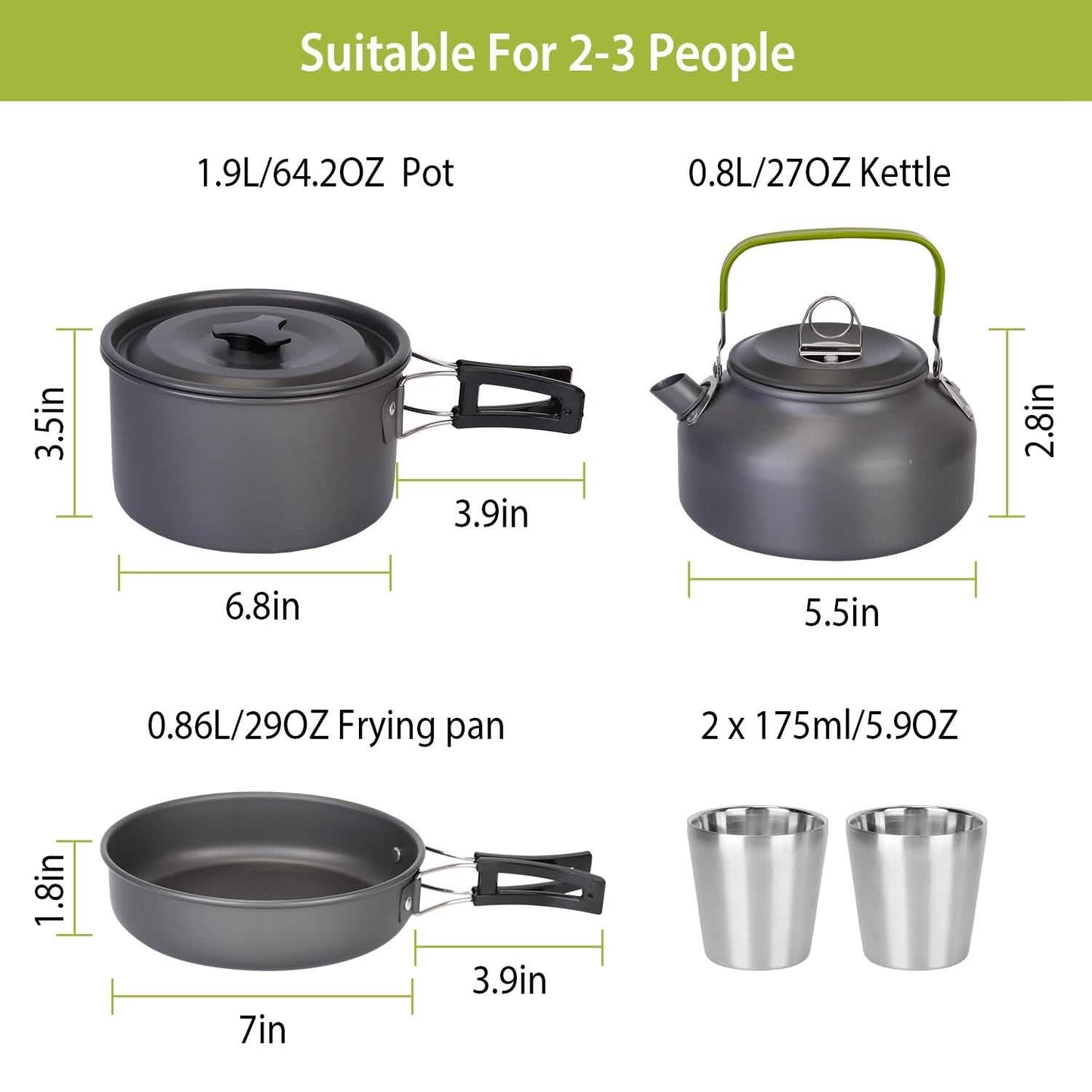 12-Pieces: Camping Cookware Set DailySale