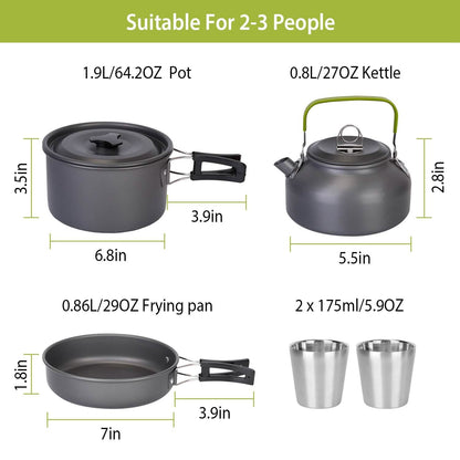 12-Pieces: Camping Cookware Set DailySale