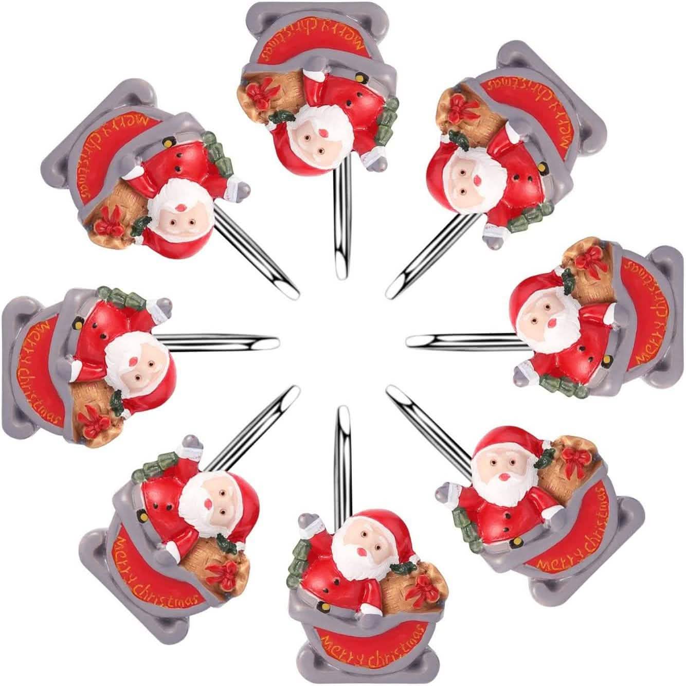 12-Pieces: Christmas Shower Curtain Anti-Rust Hooks DailySale