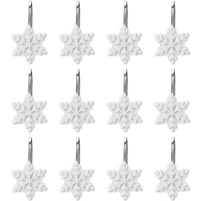 12-Pieces: Christmas Shower Curtain Anti-Rust Hooks DailySale