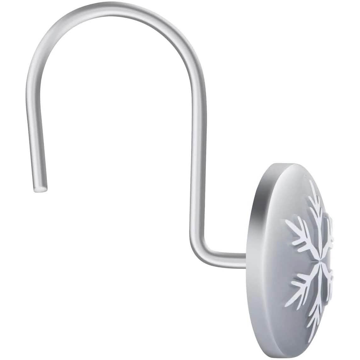 12-Pieces: Christmas Snowflake Anti-Rust Round Shower Curtain Hooks DailySale