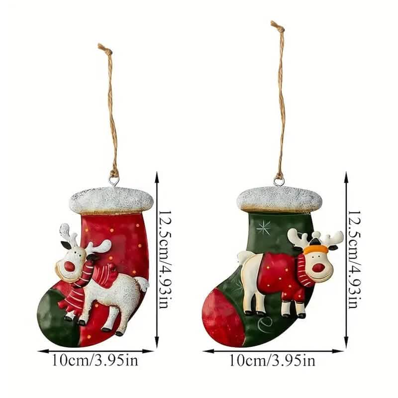 12-Pieces: Christmas Tree Colorful Resin Elk Pendant Decoration DailySale