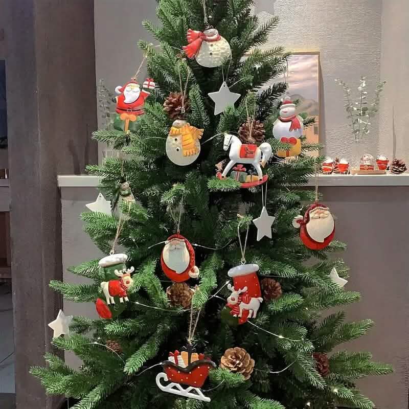 12-Pieces: Christmas Tree Colorful Resin Elk Pendant Decoration DailySale