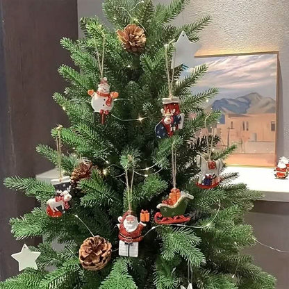 12-Pieces: Christmas Tree Colorful Resin Elk Pendant Decoration DailySale
