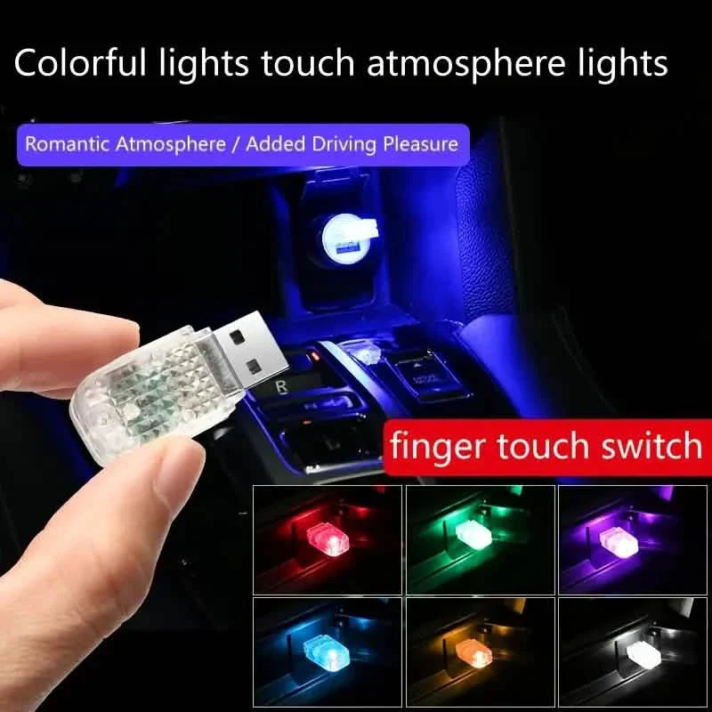 12-Pieces: Colorful Lights Car USB Atmosphere Lights DailySale