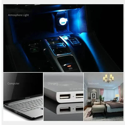 12-Pieces: Colorful Lights Car USB Atmosphere Lights DailySale