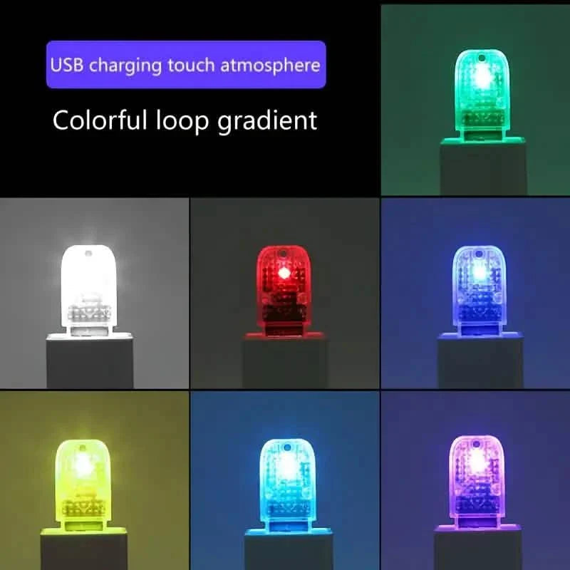12-Pieces: Colorful Lights Car USB Atmosphere Lights DailySale