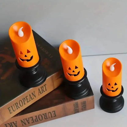 12-Pieces: Halloween LED Pumpkin Chandelier Candles DailySale