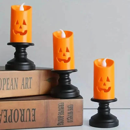 12-Pieces: Halloween LED Pumpkin Chandelier Candles DailySale