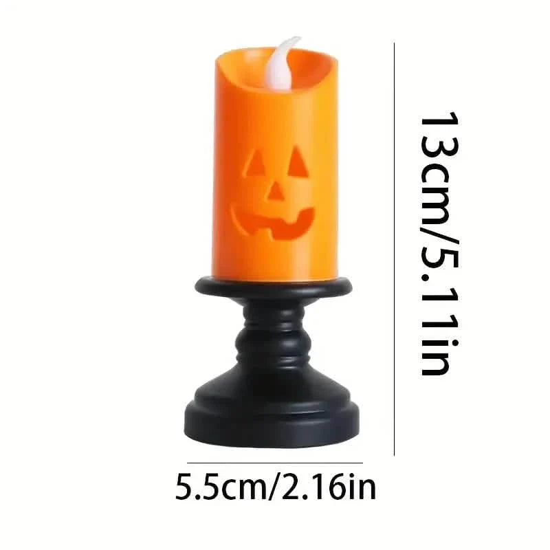 12-Pieces: Halloween LED Pumpkin Chandelier Candles DailySale