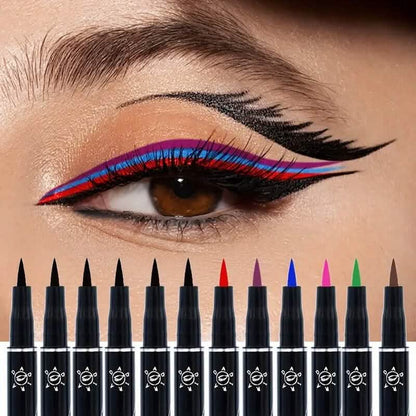 12-Pieces: Luxurious Waterproof Long-Wearing Liquid Eyeliner Set DailySale