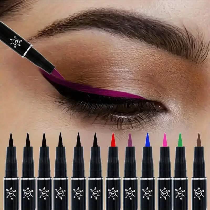 12-Pieces: Luxurious Waterproof Long-Wearing Liquid Eyeliner Set DailySale