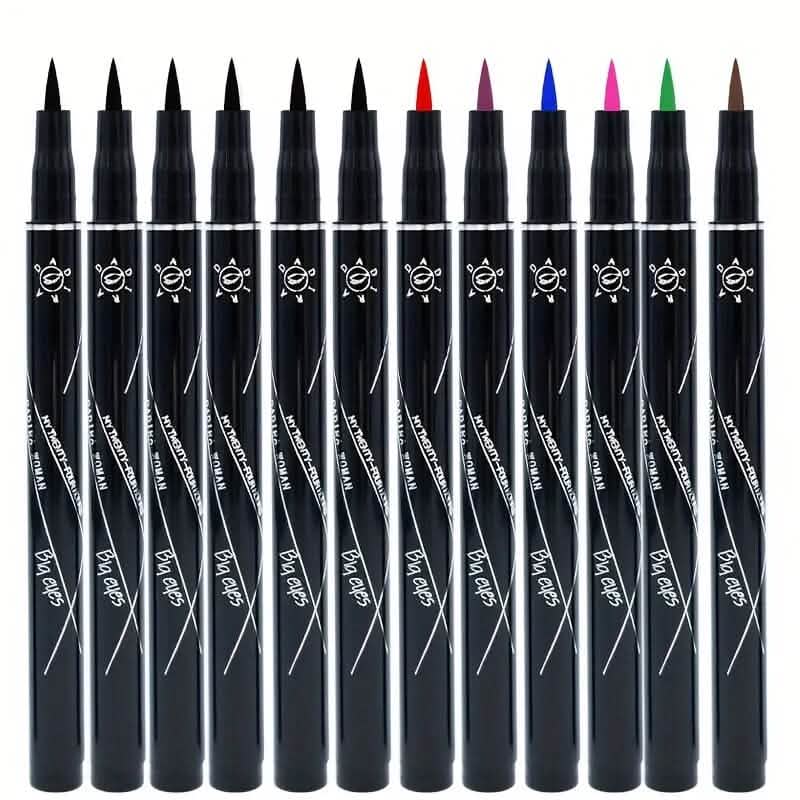 12-Pieces: Luxurious Waterproof Long-Wearing Liquid Eyeliner Set DailySale