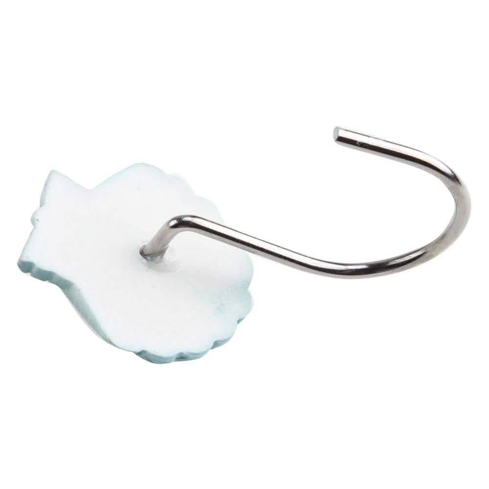 12-Pieces: Seashell Shower Curtain Hooks Bathroom Beach Shell DailySale