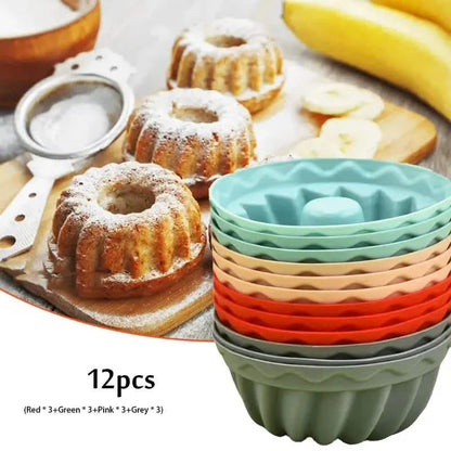 12-Pieces: Silicone Heritage Bundtlette Cake Mold DailySale
