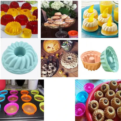 12-Pieces: Silicone Heritage Bundtlette Cake Mold DailySale
