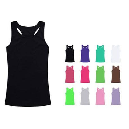 12-Pieces: Women Ribbed Racerbacks Fitness Yoga Sleeveless Tank Top DailySale