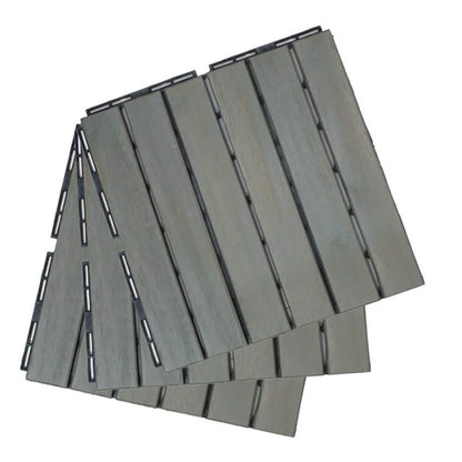 12" x 12" Square Teak Interlocking Deck Tiles DailySale