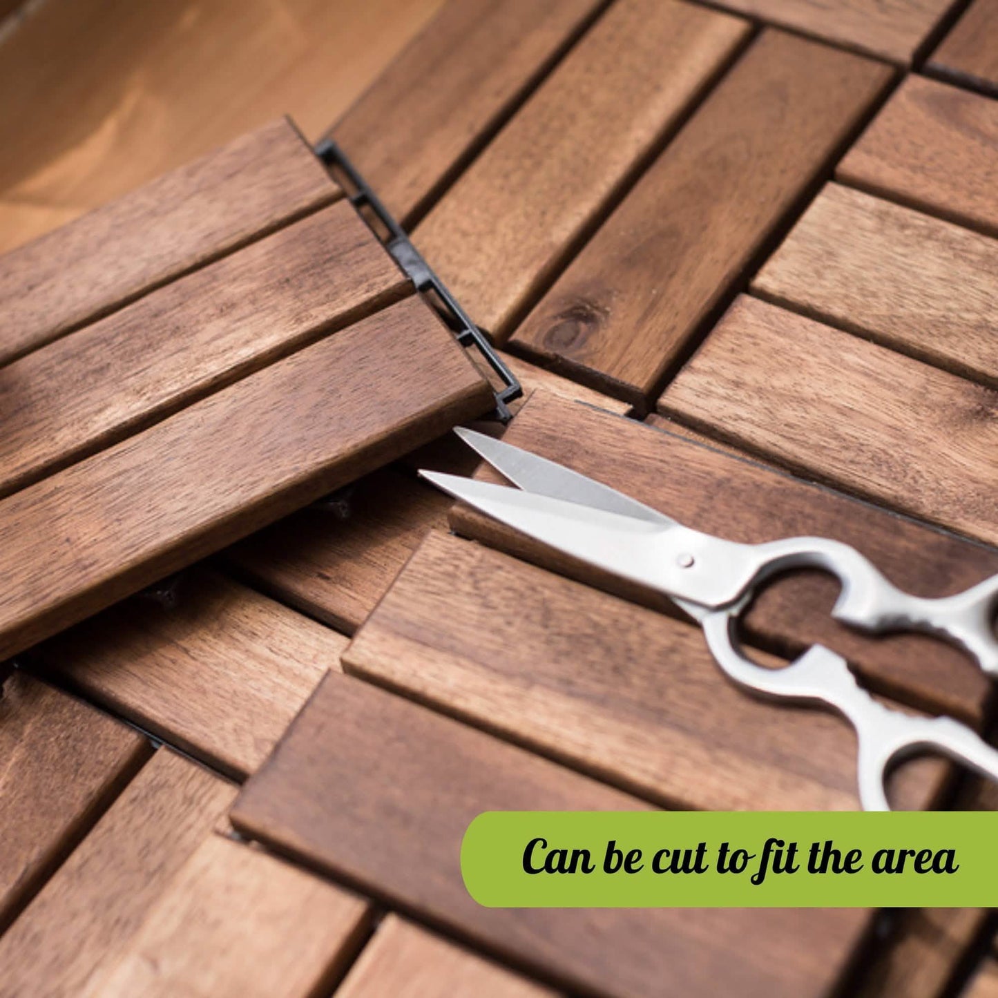 12" x 12" Square Teak Interlocking Deck Tiles DailySale