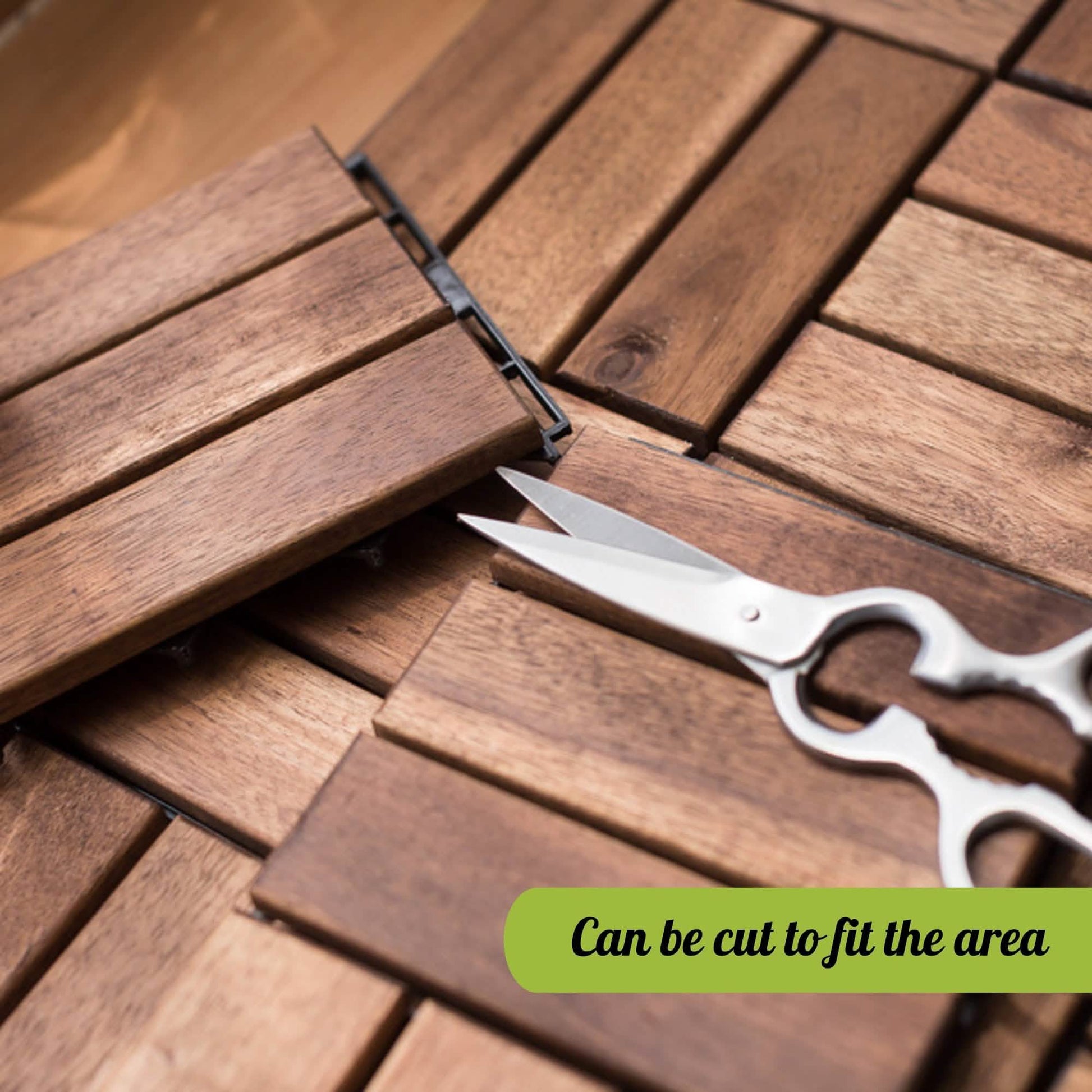 12" x 12" Square Teak Interlocking Deck Tiles DailySale
