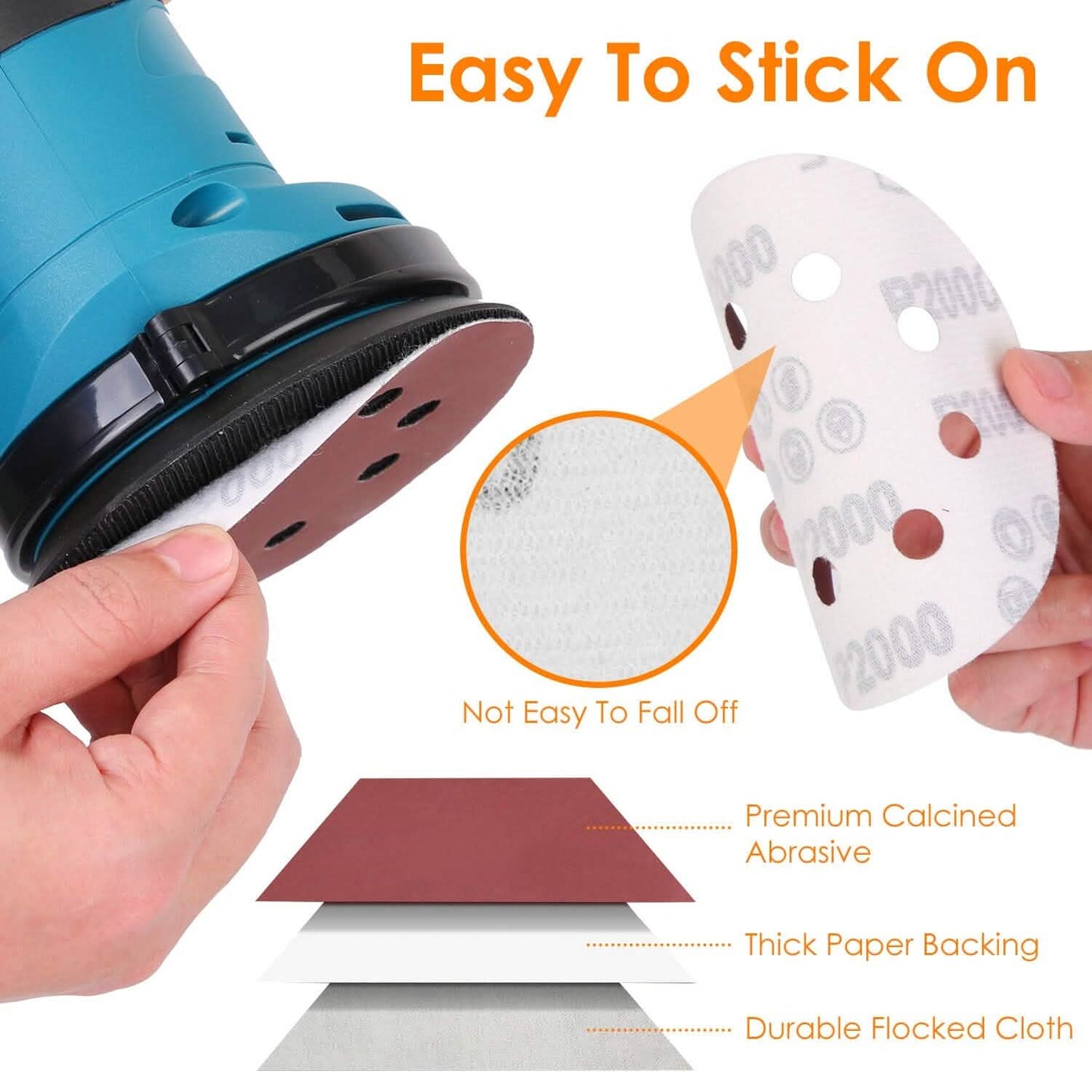 120-Pack: 5-Inch 8 Hole Round Sandpapers DailySale