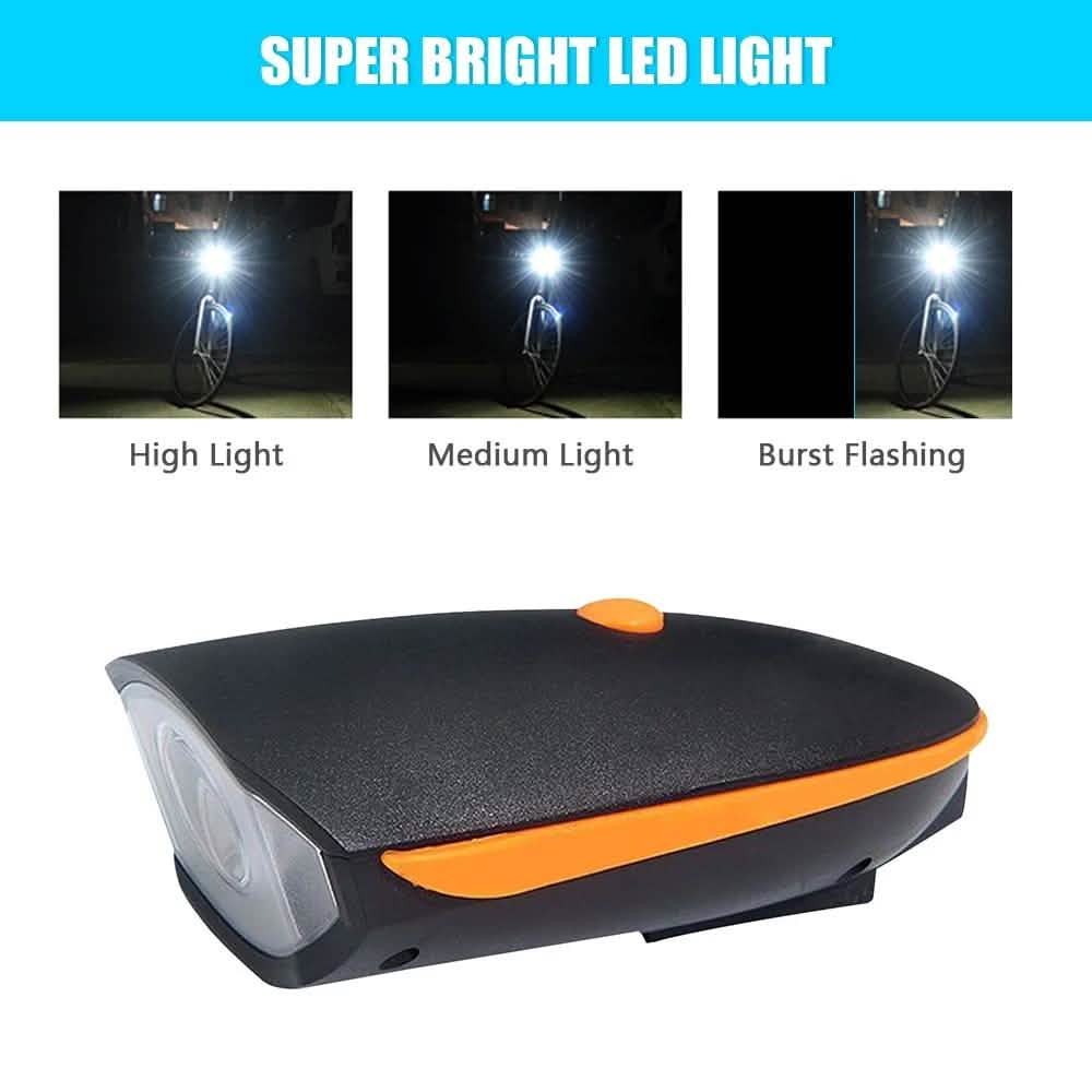 1200mAh Rechargeable Bike Headlight with Horn DailySale