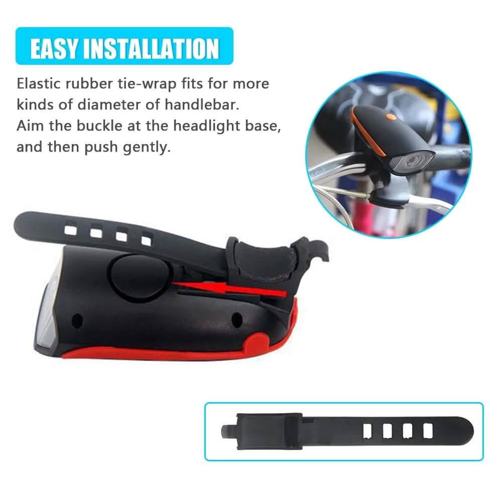 1200mAh Rechargeable Bike Headlight with Horn DailySale