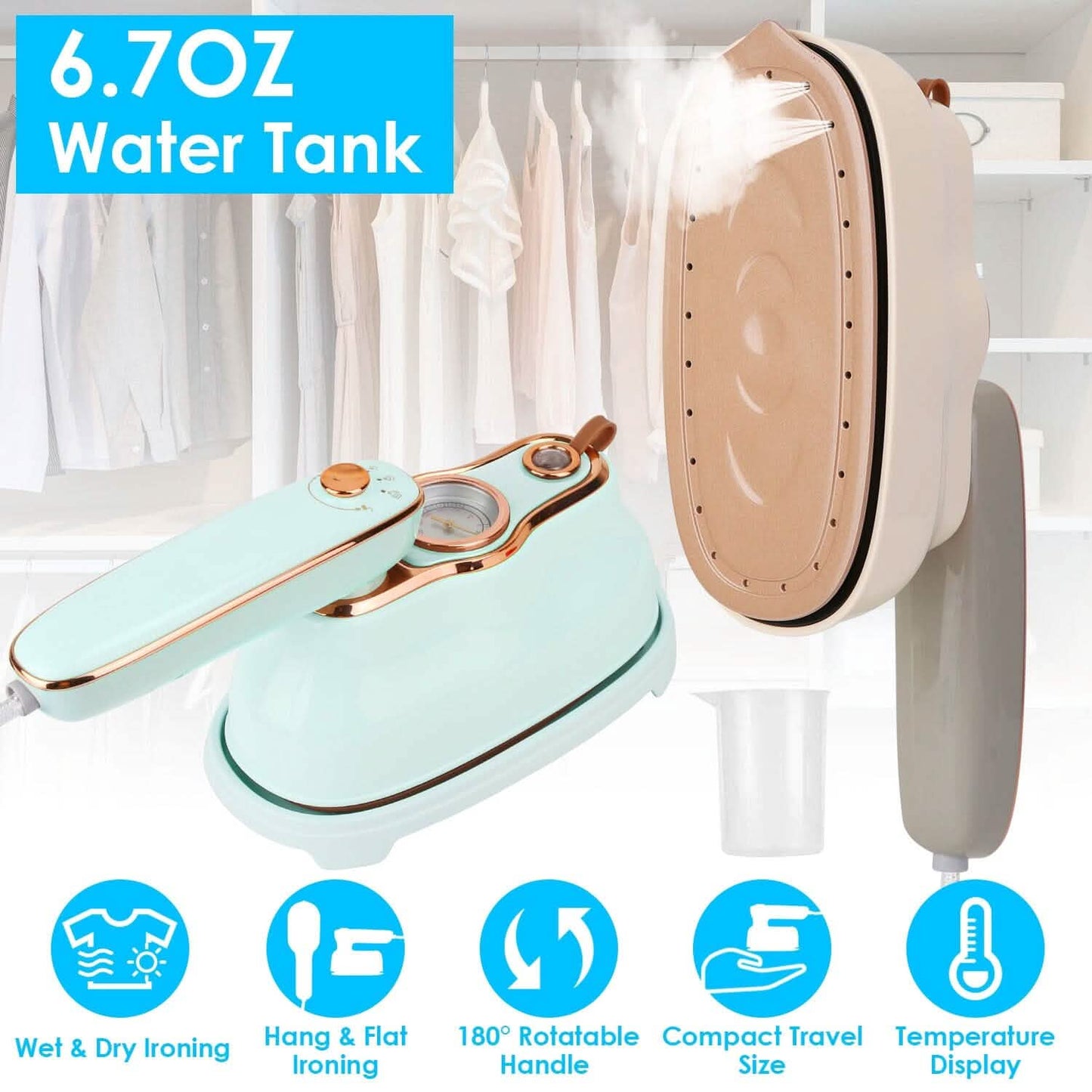 1200W Foldable Handheld Clothes Iron Steamer DailySale