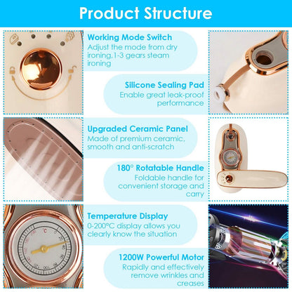 1200W Foldable Handheld Clothes Iron Steamer DailySale