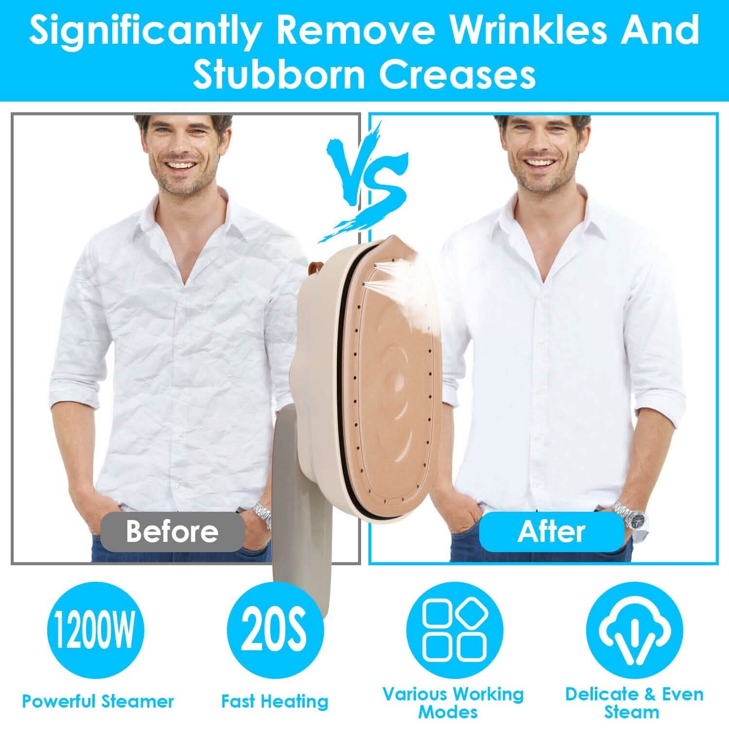 1200W Foldable Handheld Clothes Iron Steamer DailySale