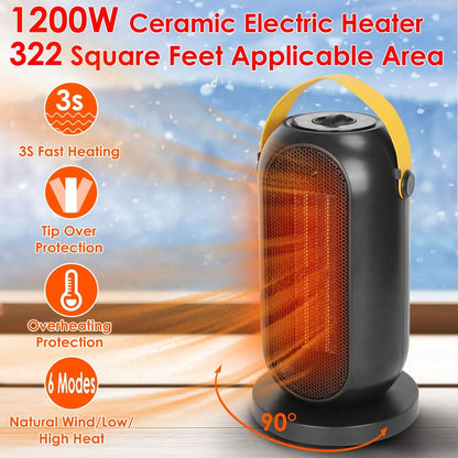 1200W Portable Electric Fan Heater DailySale