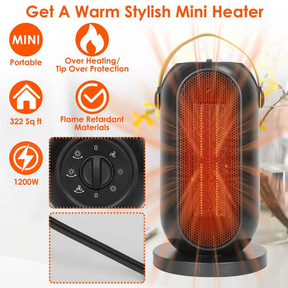 1200W Portable Electric Fan Heater DailySale