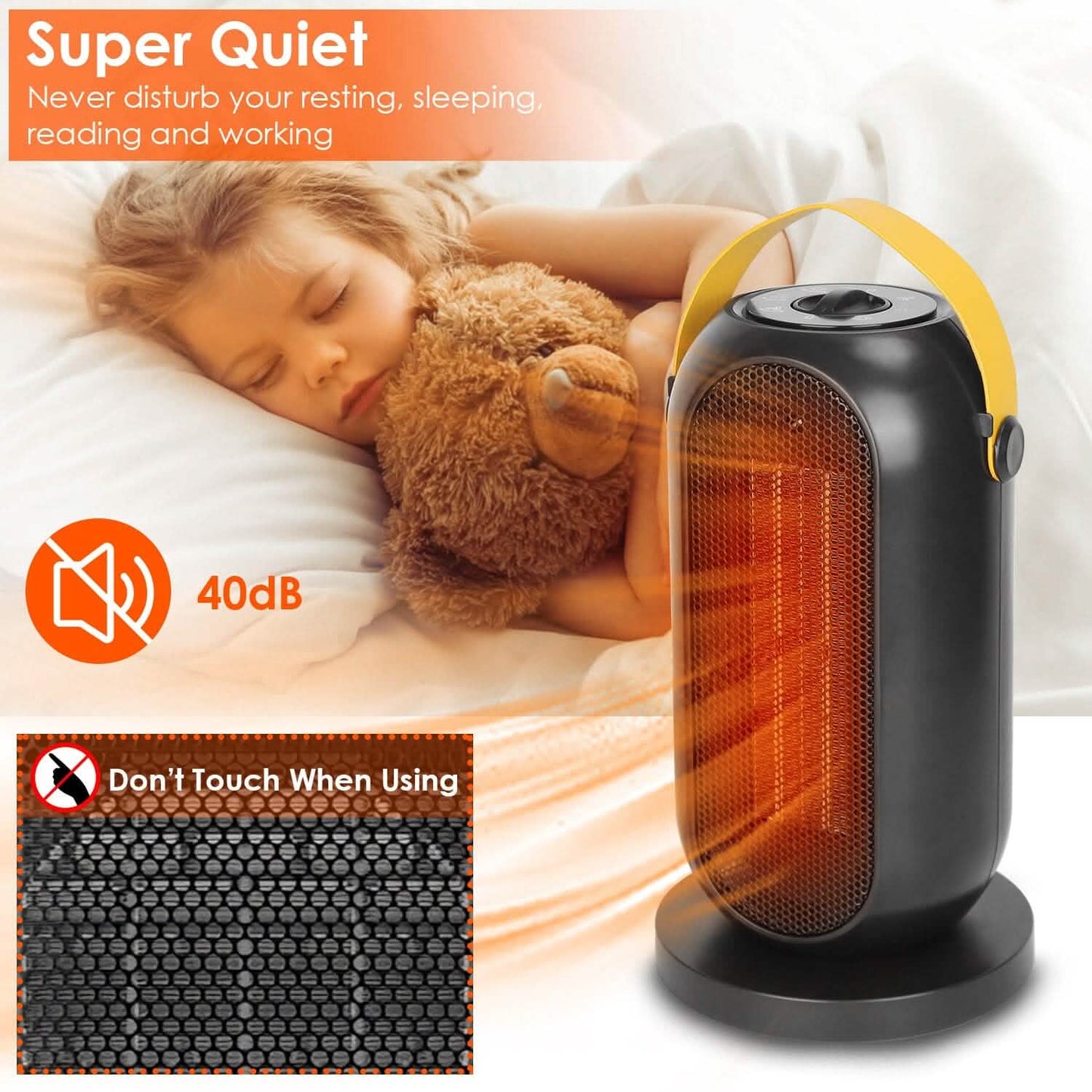 1200W Portable Electric Fan Heater DailySale