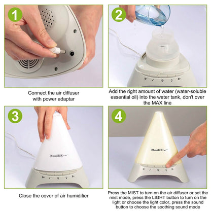 120ml Cool Mist Humidifier Ultrasonic Aroma Essential Oil Diffuser DailySale