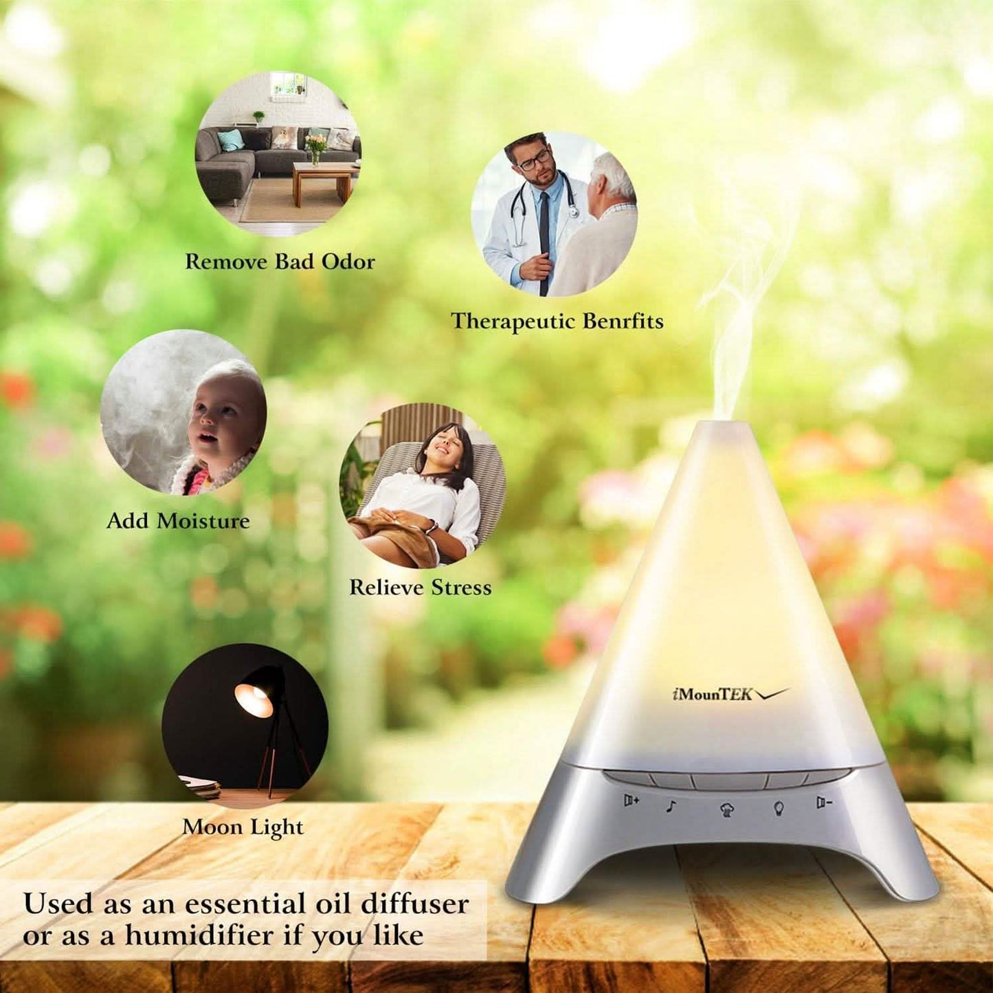 120ml Cool Mist Humidifier Ultrasonic Aroma Essential Oil Diffuser DailySale