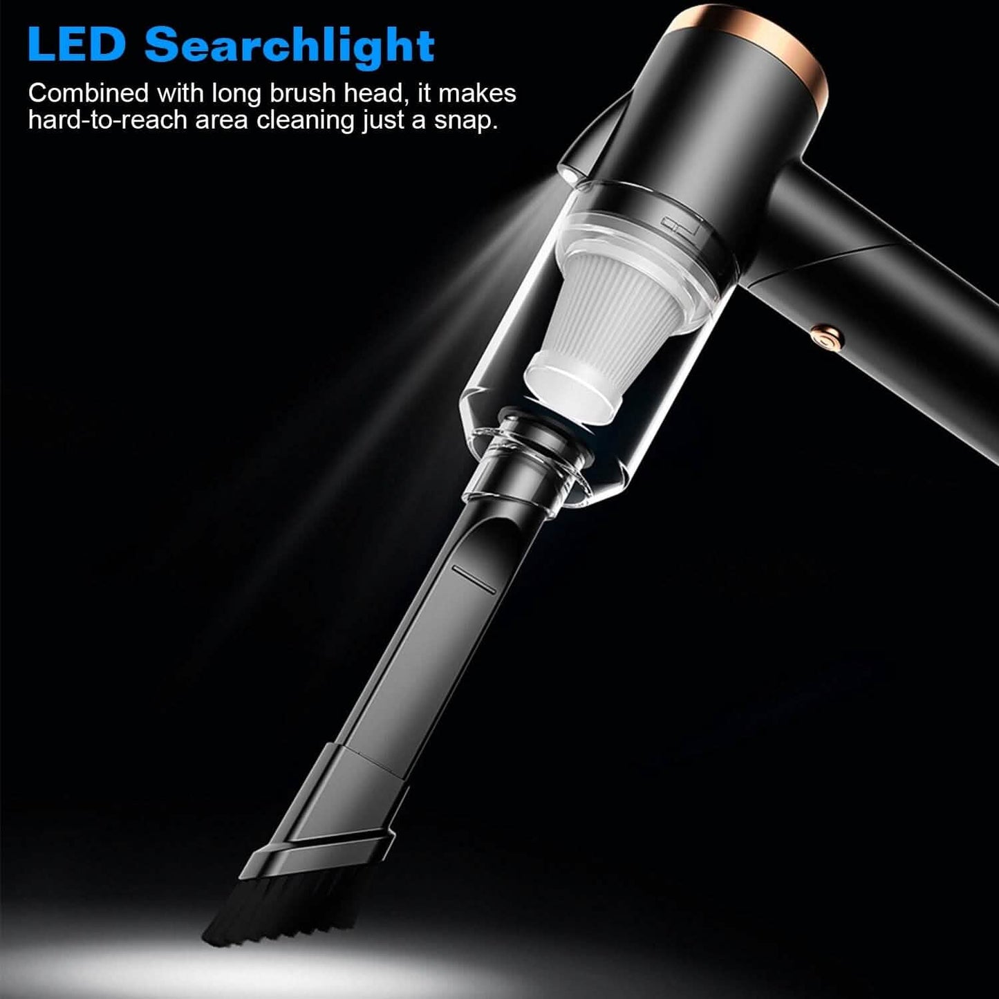 120W 9000PA Cordless Handheld Car Vacuum Cleaner with Searchlight DailySale