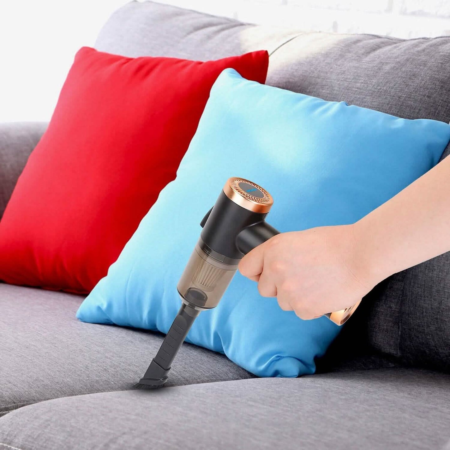 120W 9000PA Cordless Handheld Car Vacuum Cleaner with Searchlight DailySale