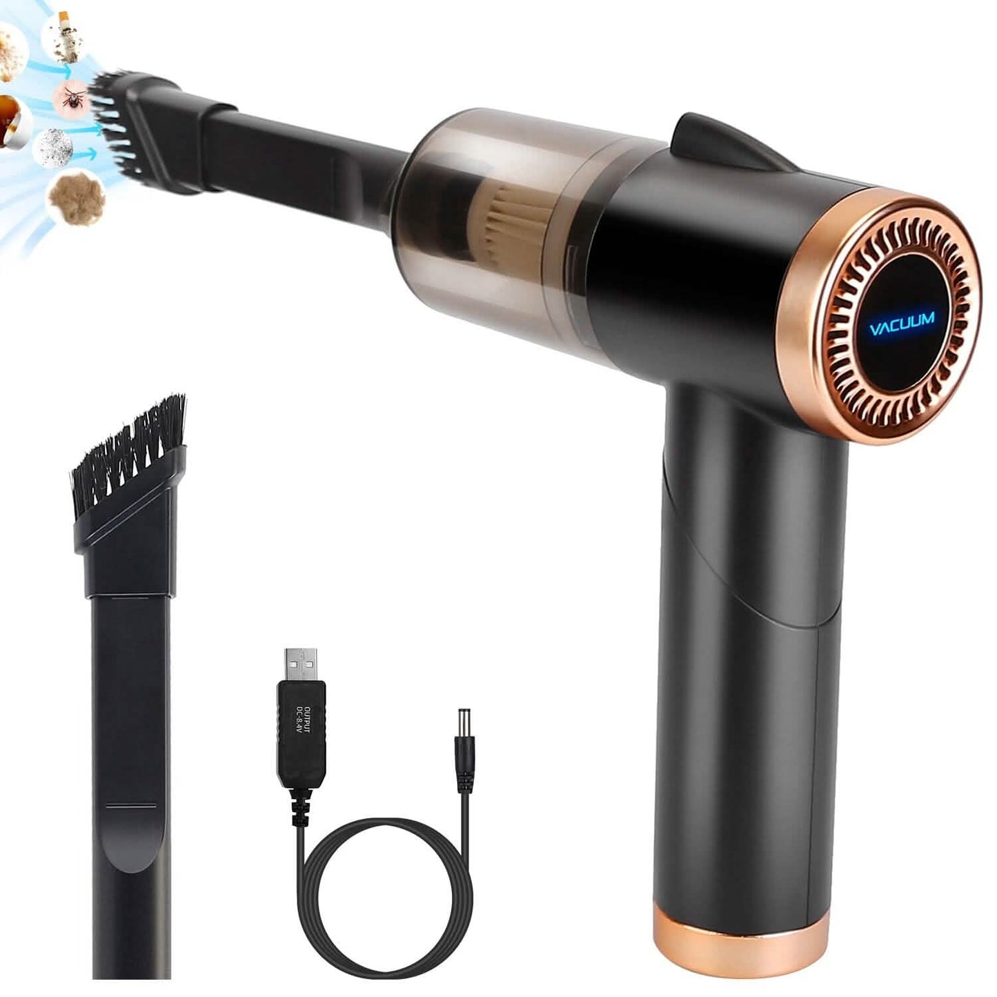 120W 9000PA Cordless Handheld Car Vacuum Cleaner with Searchlight DailySale