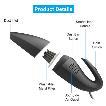 120W Portable Handheld Corded Car Vacuum Cleaner DailySale