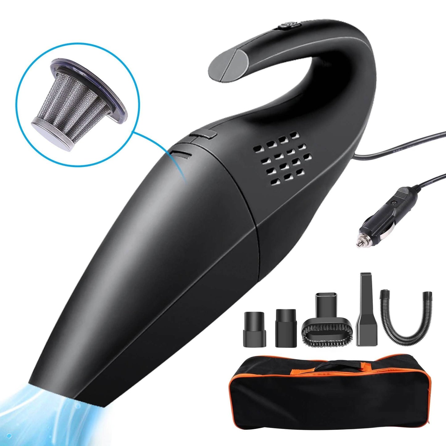 120W Portable Handheld Corded Car Vacuum Cleaner DailySale