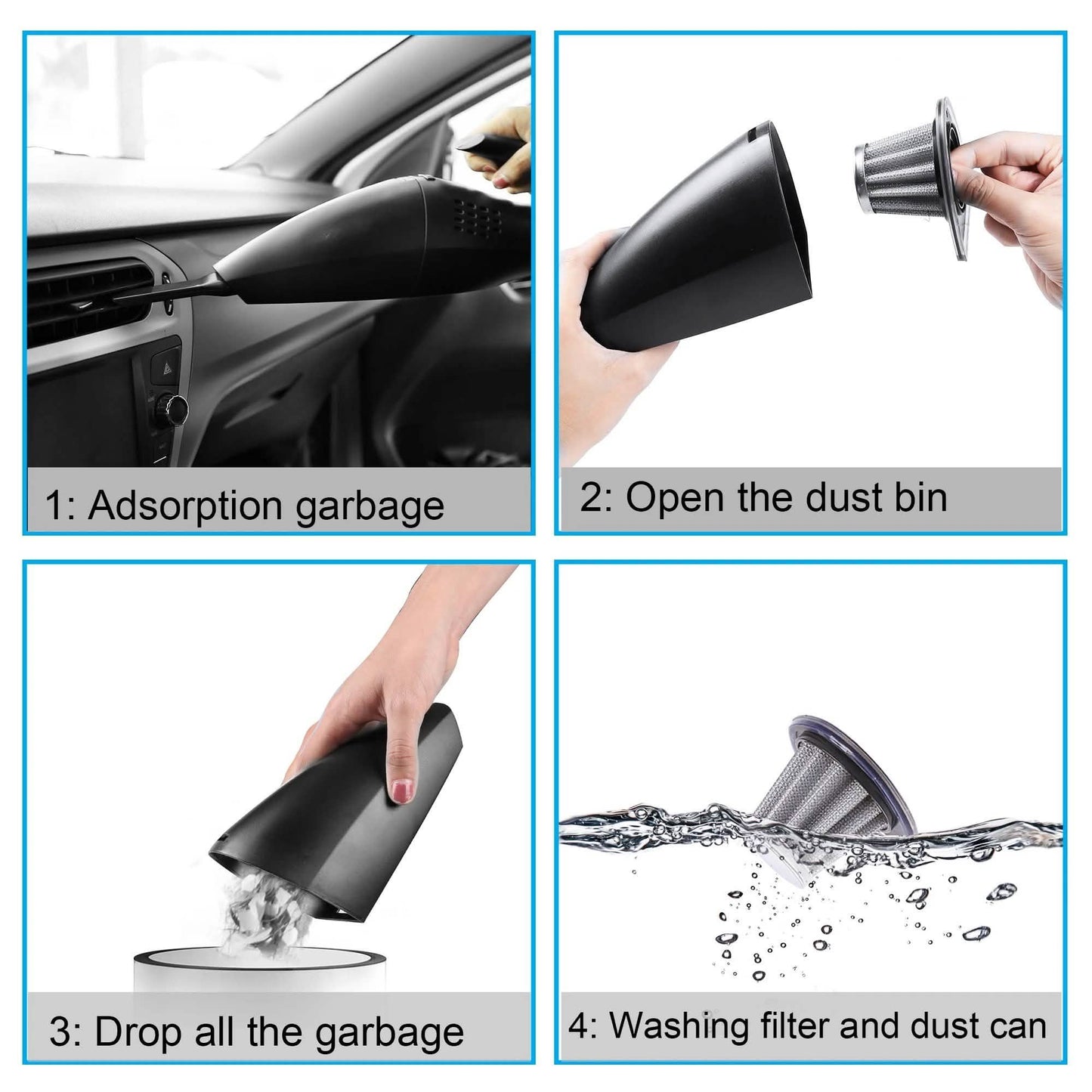 120W Portable Handheld Corded Car Vacuum Cleaner DailySale
