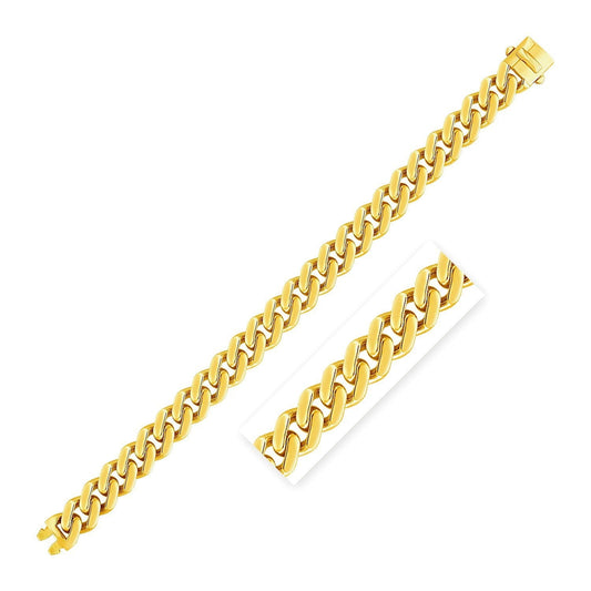 14k Yellow Gold Polished Curb Chain Bracelet Bids.com